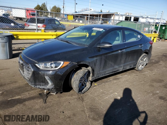 2017 Hyundai Elantra Limited with VIN 5NPD84LF3HH068745, listed as a Copart auction lot 44382565 with 99,496 mi miles and Salvage Title. Bid and sale history available at DreamBid. Image 1.
