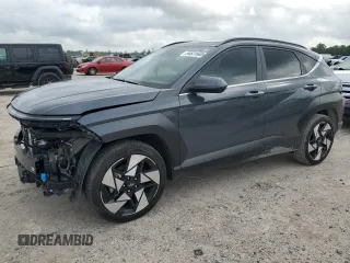 2024 Hyundai Kona Limited with VIN KM8HE3A34RU027329, listed as a Copart auction lot 54631665 with 23,632 mi miles and Salvage Title. Bid and sale history available at carsss.com. Image 1.
