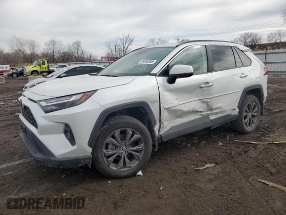 2023 Toyota RAV4 Hybrid XLE Premium with VIN 4T3B6RFV5PU112099, listed as a Copart auction lot 45640365 with 9,339 mi miles and Salvage Title. Bid and sale history available at carsss.com. Image 1.