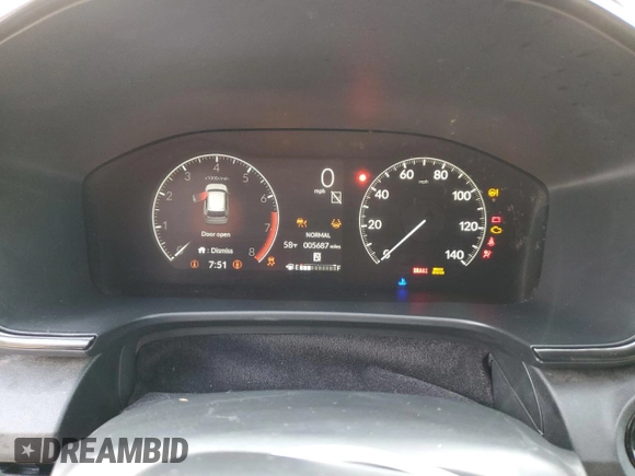 2025 Honda CR-V EX with VIN 7FARS4H46SE005065, listed as a Copart auction lot 54276355 with 5,687 mi miles and Salvage Title. Bid and sale history available at DreamBid. Image 9.