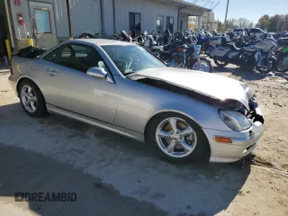 2003 Mercedes-Benz SLK 320 with VIN WDBKK65F83F276025, listed as a Copart auction lot 76887044 with 38,423 mi miles and Salvage title. Bid and sale history available at DreamBid. Image 4.