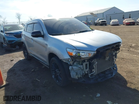 2019 Mitsubishi Outlander Sport ES 2.0 with VIN JA4AP3AUXKU015629, listed as a IAAI auction lot 41805253 with 102,754 mi miles. Bid and sale history available at carsss.com. Image 1.