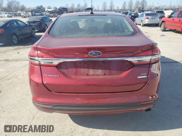 2017 Ford Fusion SE with VIN 3FA6P0HD3HR395841, listed as a Copart auction lot 48583325 with 109,296 mi miles and Salvage Title. Bid and sale history available at carsss.com. Image 6.