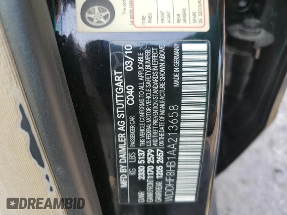 2010 Mercedes-Benz E 350 Luxury z VIN WDDHF8HB1AA213658, wystawiony jako Copart lot #60596165 z przebiegiem 61 213 mil mil oraz Szkoda całkowita • Salvage title. Historia ofert i sprzedaży dostępna na DreamBid. Obrazek 12.