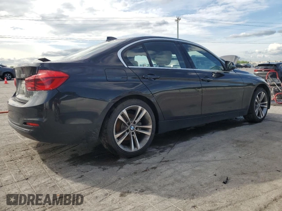 2017 BMW 3 Series 330i with VIN WBA8B9G37HNU53691, listed as a Copart auction lot 54612825 with 107,287 mi miles and Salvage Title. Bid and sale history available at carsss.com. Image 3.