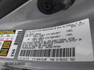 2018 Toyota Tacoma SR5 with VIN 3TMBZ5DN0JM012259, listed as a IAAI auction lot 41709709 with Not provided miles and . Bid and sale history available at DreamBid. Image 9.