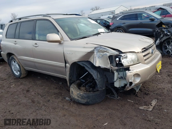 2004 Toyota Highlander z VIN JTEEP21AX40055853, wystawiony jako IAAI lot #41640471 z przebiegiem 186 409 mil mil oraz . Historia ofert i sprzedaży dostępna na DreamBid. Obrazek 1.
