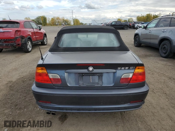 2003 BMW 3 Series 325Ci with VIN WBABS33493PG89518, listed as a Copart auction lot 74748284 with 0 mi miles and Salvage Title. Bid and sale history available at carsss.com. Image 6.
