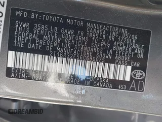 2006 Toyota Corolla CE with VIN 2T1BR32E56C690075, listed as a IAAI auction lot 42567400 with 245,436 mi miles and . Bid and sale history available at DreamBid. Image 9.