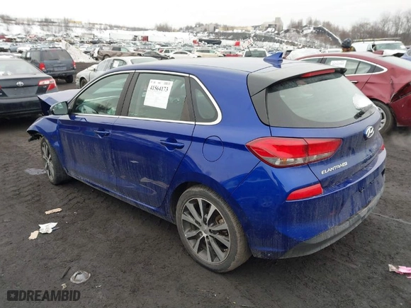 2020 Hyundai Elantra GT with VIN KMHH35LE2LU137626, listed as a IAAI auction lot 41564173 with 37,034 mi miles. Bid and sale history available at carsss.com. Image 3.
