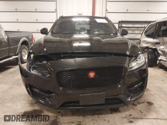2018 Jaguar F-Pace 30t R-Sport with VIN SADCL2GX8JA281161, listed as a IAAI auction lot 41697529 with 81,242 mi miles and . Bid and sale history available at DreamBid. Image 13.