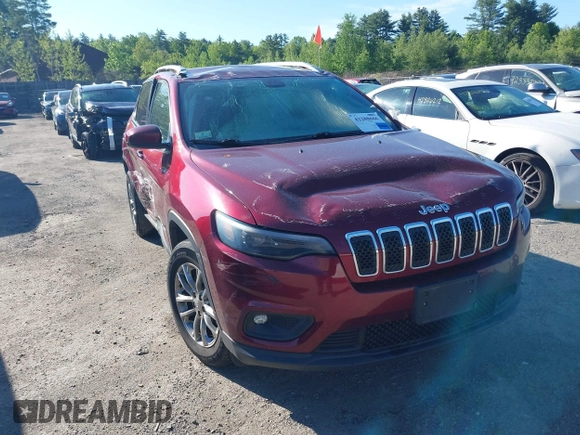 2019 Jeep Cherokee Latitude Plus with VIN 1C4PJMLB1KD191245, listed as a IAAI auction lot 42288666 with 110,720 mi miles and . Bid and sale history available at DreamBid. Image 1.
