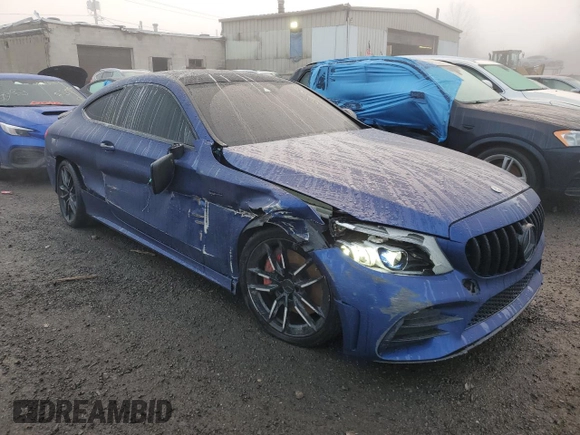 2021 Mercedes-Benz C 43 AMG with VIN W1KWJ6EB7MG053253, listed as a Copart auction lot 75803893 with 53,322 mi miles and . Bid and sale history available at DreamBid. Image 4.
