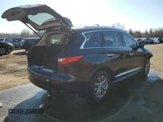 2015 Infiniti QX60 with VIN 5N1AL0MM7FC526329, listed as a Copart auction lot 48662545 with 148,547 mi miles and Salvage Title. Bid and sale history available at DreamBid. Image 3.