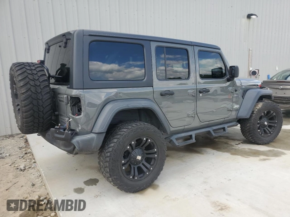 2020 Jeep Wrangler Unlimited Sport with VIN 1C4HJXDG6LW311546, listed as a Copart auction lot 51675395 with 27,679 mi miles and Salvage title. Bid and sale history available at DreamBid. Image 3.
