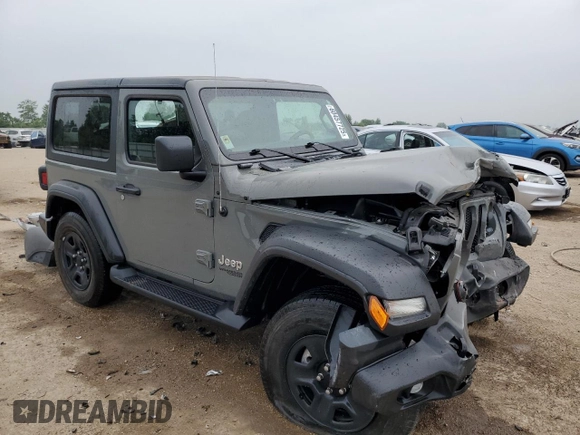 2021 Jeep Wrangler Willys with VIN 1C4GJXAG7MW539041, listed as a Copart auction lot 60457725 with 23,612 mi miles and Salvage title. Bid and sale history available at DreamBid. Image 4.