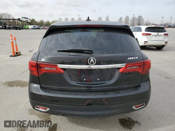 2016 Acura MDX with VIN 5FRYD3H28GB019291, listed as a Copart auction lot 49167515 with 133,164 mi miles and Clean Title. Bid and sale history available at carsss.com. Image 6.
