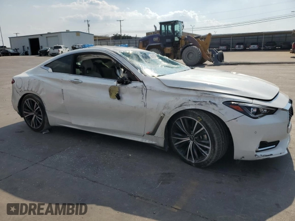 2021 Infiniti Q60 Luxe with VIN JN1EV7KK6MM410124, listed as a Copart auction lot 66422574 with 23,741 mi miles and Salvage title. Bid and sale history available at DreamBid. Image 4.