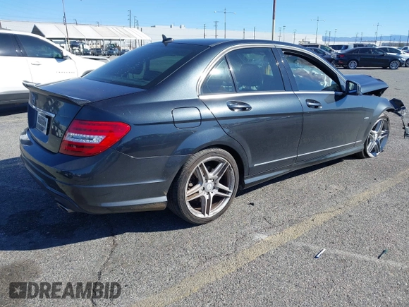 2012 Mercedes-Benz C 350 Sport with VIN WDDGF5HB2CR196979, listed as a IAAI auction lot 41643452 with 119,436 mi miles and . Bid and sale history available at DreamBid. Image 4.