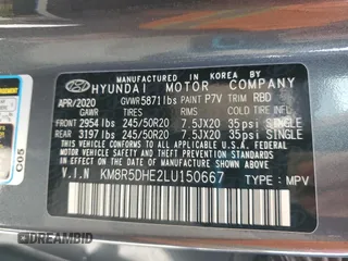 2020 Hyundai Palisade Limited with VIN KM8R5DHE2LU150667, listed as a Copart auction lot 56534995 with 108,441 mi miles and Salvage title. Bid and sale history available at DreamBid. Image 13.