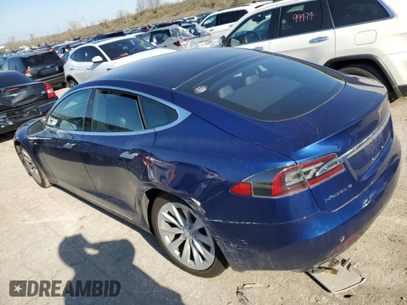 2017 Tesla Model S 100D with VIN 5YJSA1E22HF209498, listed as a Copart auction lot 45670954 with Not provided miles and Salvage title. Bid and sale history available at DreamBid. Image 2.