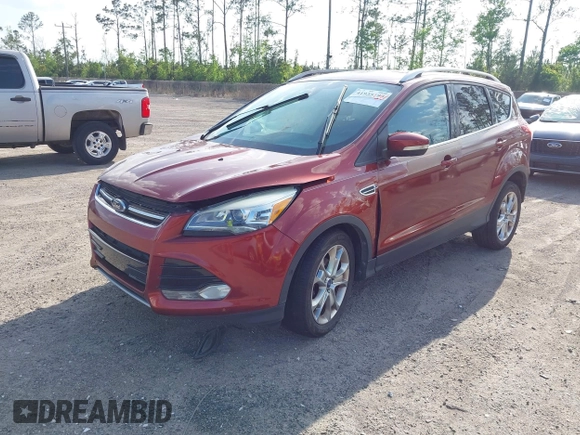 2014 Ford Escape Titanium with VIN 1FMCU0JX7EUB96463, listed as a IAAI auction lot 41935190 with 67,098 mi miles. Bid and sale history available at carsss.com. Image 2.