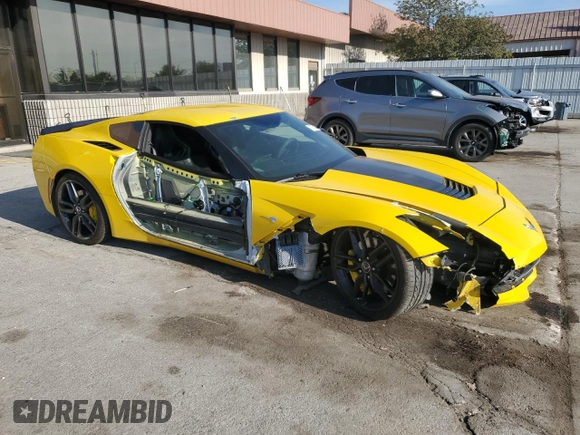 2015 Chevrolet Corvette Z51 1LT with VIN 1G1YH2D73F5000044, listed as a Copart auction lot 70773344 with 52,152 mi miles and Salvage Title. Bid and sale history available at carsss.com. Image 4.