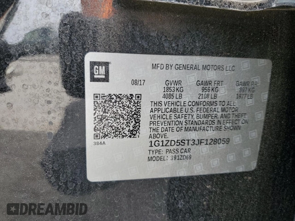 2018 Chevrolet Malibu LT with VIN 1G1ZD5ST3JF128059, listed as a Copart auction lot 47455715 with 133,358 mi miles and Salvage Title. Bid and sale history available at DreamBid. Image 14.