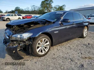2015 BMW 5 Series 528i xDrive with VIN WBA5A7C58FG143147, listed as a Copart auction lot 52850195 with 130,528 mi miles and Salvage Title. Bid and sale history available at carsss.com. Image 1.