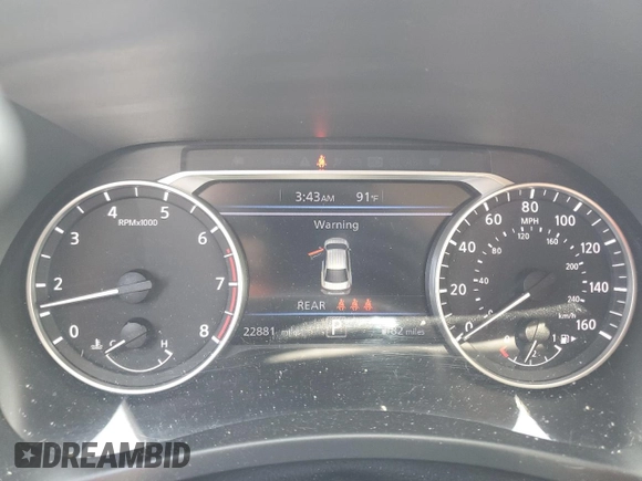 2020 Nissan Sentra SV with VIN 3N1AB8CV9LY306499, listed as a Copart auction lot 54952555 with 22,881 mi miles and Salvage Title. Bid and sale history available at DreamBid. Image 9.