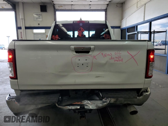 2019 Ram 1500 Big Horn with VIN 1C6SRFFT5KN708244, listed as a Copart auction lot 56981135 with 86,903 mi miles and Salvage title. Bid and sale history available at DreamBid. Image 6.