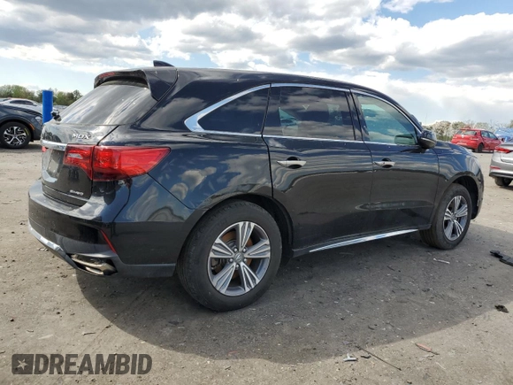 2019 Acura MDX with VIN 5J8YD4H36KL036503, listed as a Copart auction lot 52548425 with 91,741 mi miles and Salvage title. Bid and sale history available at DreamBid. Image 3.