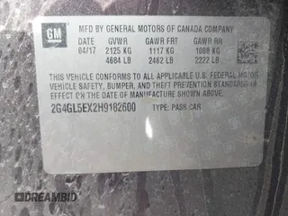 2017 Buick Regal Sport Touring z VIN 2G4GL5EX2H9182600, wystawiony jako IAAI lot #42156184 z przebiegiem 148 549 mil mil oraz . Historia ofert i sprzedaży dostępna na DreamBid. Obrazek 9.