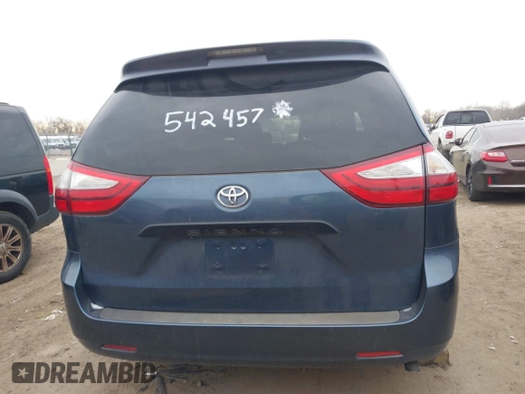 2015 Toyota Sienna L with VIN 5TDZK3DC6FS542457, listed as a IAAI auction lot 41072508 with 167,509 mi miles and . Bid and sale history available at DreamBid. Image 16.