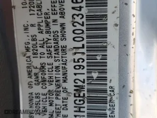 2001 Honda Civic EX with VIN 1HGEM21951L002346, listed as a Copart auction lot 89365405 with 126,637 mi miles and Salvage Title. Bid and sale history available at carsss.com. Image 15.