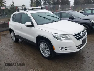 2011 Volkswagen Tiguan SE with VIN WVGBV7AXXBW546640, listed as a IAAI auction lot 41665036 with 106,071 mi miles and . Bid and sale history available at DreamBid. Image 1.