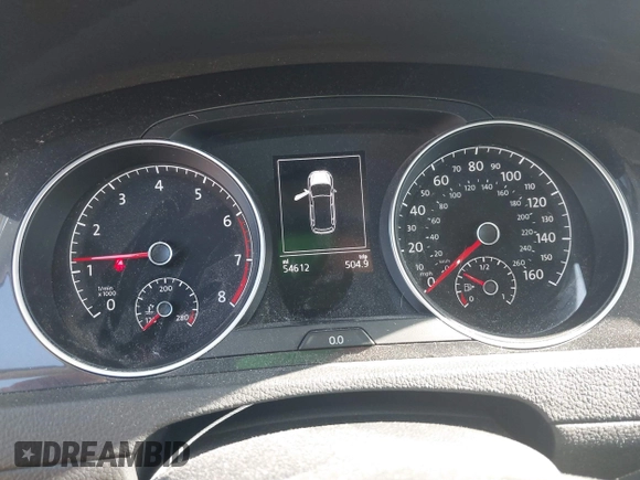 2019 Volkswagen Golf S z VIN 3VWY57AU6KM515323, wystawiony jako IAAI lot #42397800 z przebiegiem 54 612 mil mil oraz . Historia ofert i sprzedaży dostępna na DreamBid. Obrazek 7.