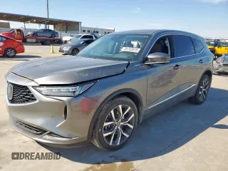 2022 Acura MDX w/Technology Package with VIN 5J8YD9H43NL012136, listed as a Copart auction lot 45752875 with 0 mi miles and Salvage Title. Bid and sale history available at carsss.com. Image 1.
