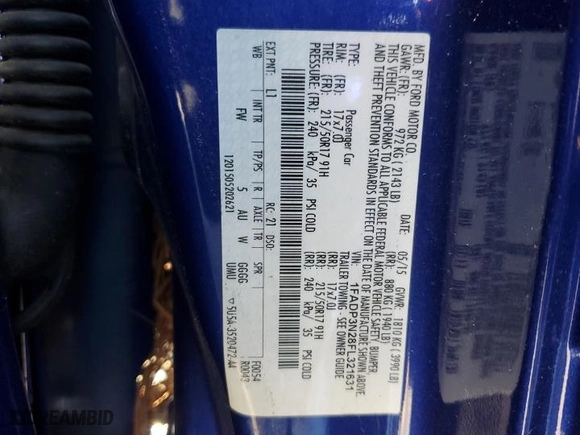 2015 Ford Focus Titanium with VIN 1FADP3N28FL321631, listed as a Copart auction lot 78346864 with 0 mi miles and Non Repairable. Bid and sale history available at carsss.com. Image 14.