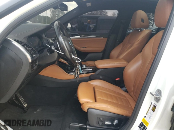 2020 BMW X4 xDrive30i with VIN 5UX2V1C06L9B44021, listed as a Copart auction lot 43767425 with 55,327 mi miles and Salvage Title. Bid and sale history available at carsss.com. Image 7.