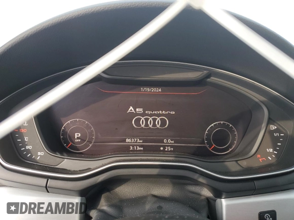 2018 Audi A5 Sportback Prestige with VIN WAUFNCF57JA131158, listed as a Copart auction lot 39342624 with 86,373 mi miles. Bid and sale history available at carsss.com. Image 9.