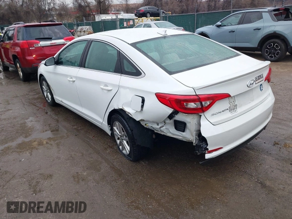 2016 Hyundai Sonata SE with VIN 5NPE24AF2GH351953, listed as a IAAI auction lot 41658674 with 126,126 mi miles and . Bid and sale history available at carsss.com. Image 3.