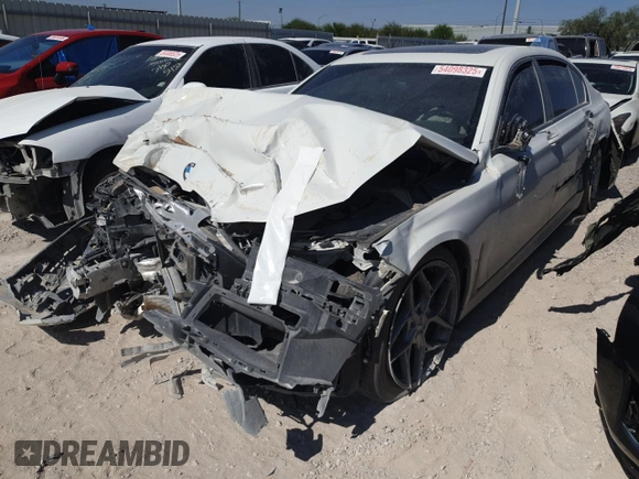 2020 BMW 7 Series 740i z VIN WBA7T2C09LCD15735, wystawiony jako Copart lot #54098325 z przebiegiem Nie podano mil oraz Szkoda całkowita • Salvage title. Historia ofert i sprzedaży dostępna na DreamBid. Obrazek 1.
