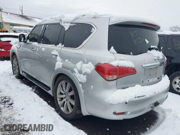 2011 Infiniti QX56 7-passenger with VIN JN8AZ2NF5B9504145, listed as a IAAI auction lot 41494485 with Not Provided miles and . Bid and sale history available at DreamBid. Image 3.