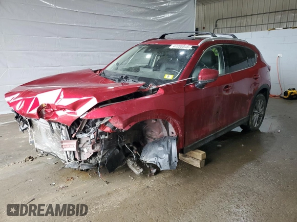 2021 Mazda CX-5 Grand Touring with VIN JM3KFBDM8M0434857, listed as a Copart auction lot 47286545 with Not Provided miles and Salvage Title. Bid and sale history available at DreamBid. Image 1.