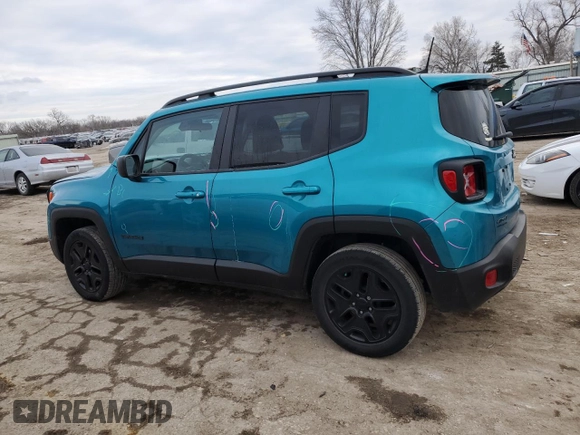 2021 Jeep Renegade Upland z VIN ZACNJDAB2MPM64575, wystawiony jako Copart lot #42279995 z przebiegiem 59 107 mil mil oraz Szkoda całkowita • Salvage title. Historia ofert i sprzedaży dostępna na DreamBid. Obrazek 2.