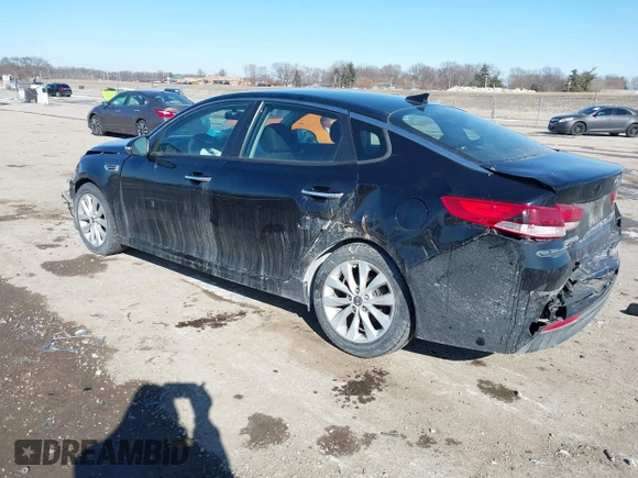 2018 Kia Optima S with VIN 5XXGT4L38JG268362, listed as a IAAI auction lot 41633956 with 79,347 mi miles and . Bid and sale history available at DreamBid. Image 3.