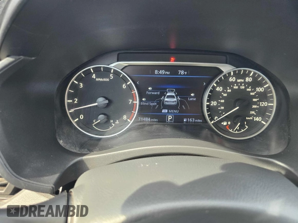 2021 Nissan Altima SV with VIN 1N4BL4DV1MN352810, listed as a Copart auction lot 55103845 with 71,484 mi miles and Salvage Title. Bid and sale history available at carsss.com. Image 8.