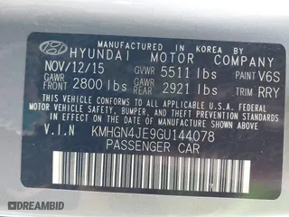 2016 Hyundai Genesis 3.8L with VIN KMHGN4JE9GU144078, listed as a IAAI auction lot 42005889 with 117,489 mi miles. Bid and sale history available at carsss.com. Image 9.