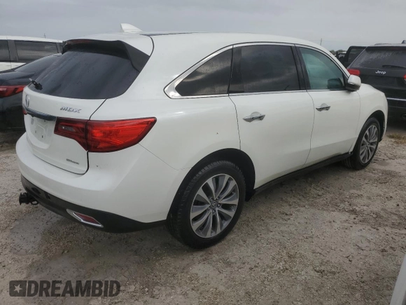 2015 Acura MDX Technology with VIN 5FRYD4H4XFB004541, listed as a Copart auction lot 74506124 with 106,304 mi miles and Salvage title. Bid and sale history available at DreamBid. Image 3.